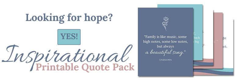 An opportunity to receive a free inspirational quote pack when subscribing to Selah Home.