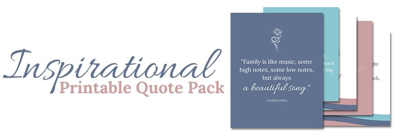 An opportunity to receive a free inspirational quote pack when subscribing to Selah Home.