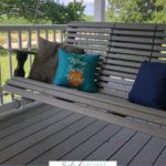 A Pinterest pin with a picture of a porch swing on a summer day. Designed for this post of tips to make a family sabbath possible.