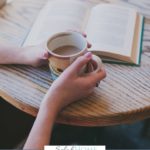 A Pinterest pin with a picture of a woman's hands holding a coffee cup. Designed for this post about grace for moms.