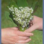 A Pinterest pin with a picture of one person giving flowers to another. Designed for this post about the power of giving.